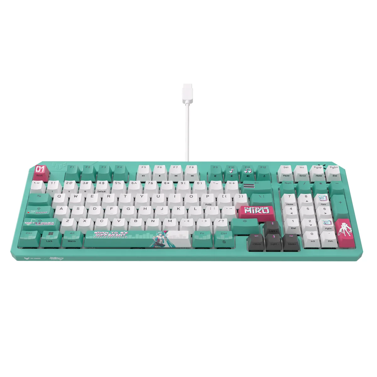 ASUS ASUS TUF Gaming K3 Gen II Hatsune Miku Edition 96% Optical-Mechanical RGB Gaming Keyboard 90MP0460-BKAA30 — product photo