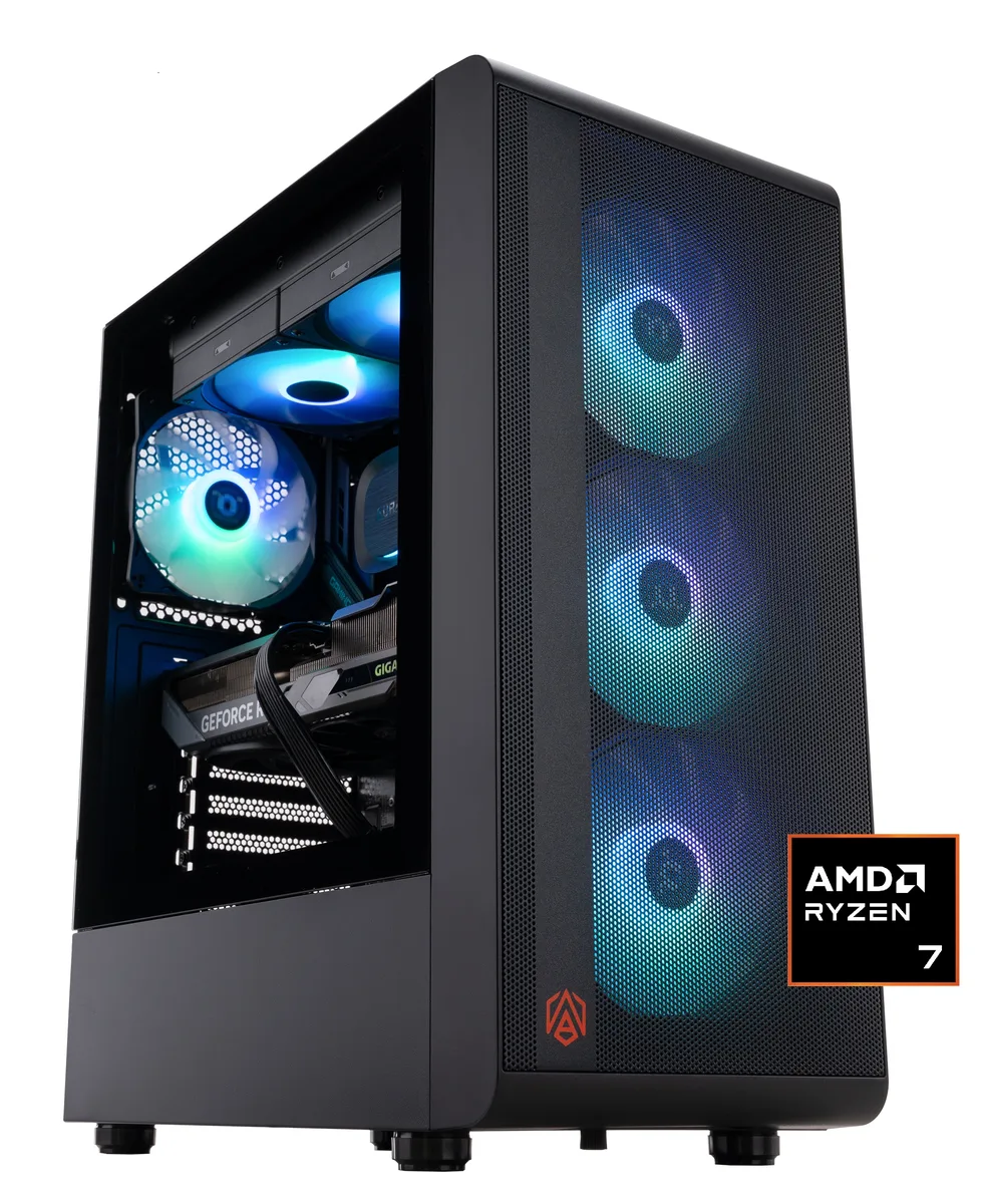 ABS ABS AMR9800X3D5070 refurbished gaming PC Ryzen 7 9800X3D RTX 5070 32GB 1TB — product photo