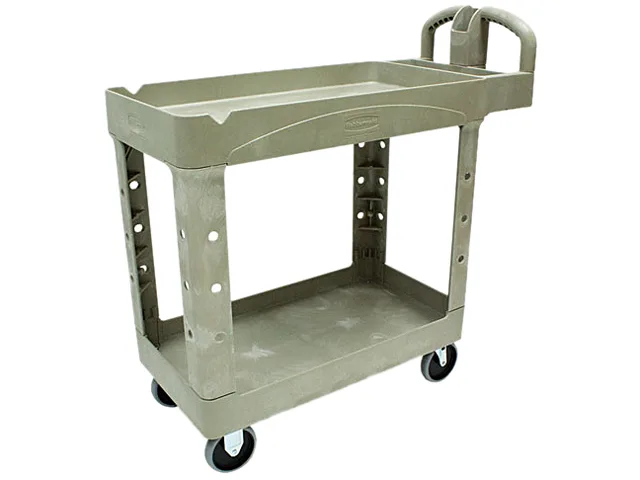 Rubbermaid Commercial Rubbermaid Commercial 450088BG 2-Shelf Utility Cart 500 lb Beige — product photo