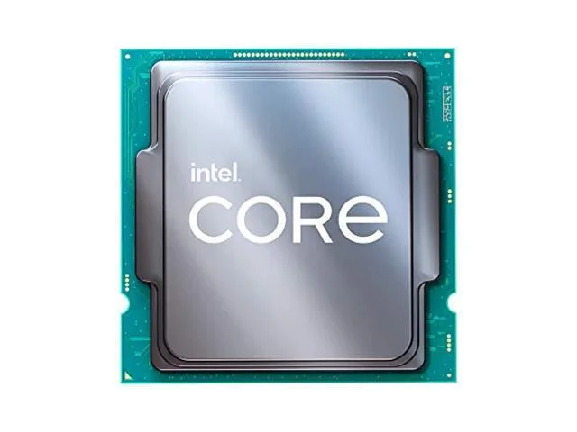 Intel Core i5-11400F desktop processor, bare green PCB with gold contacts, no cooler or box