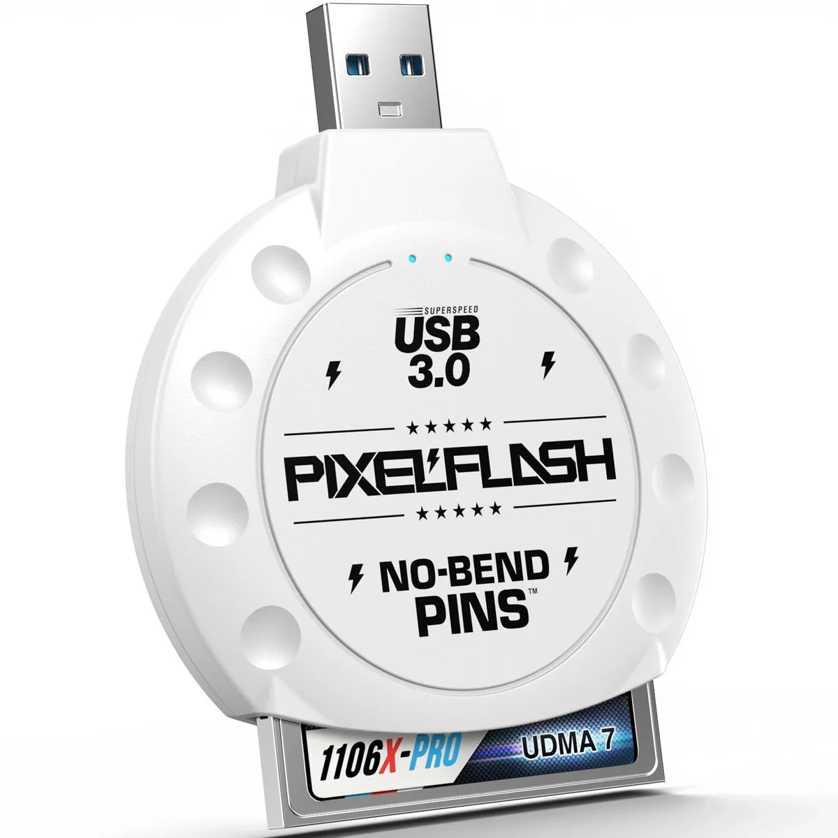 PixelFlash PixelFlash CF Card Reader White USB 3.0 5Gb/s 2 in 1 accessory — product photo