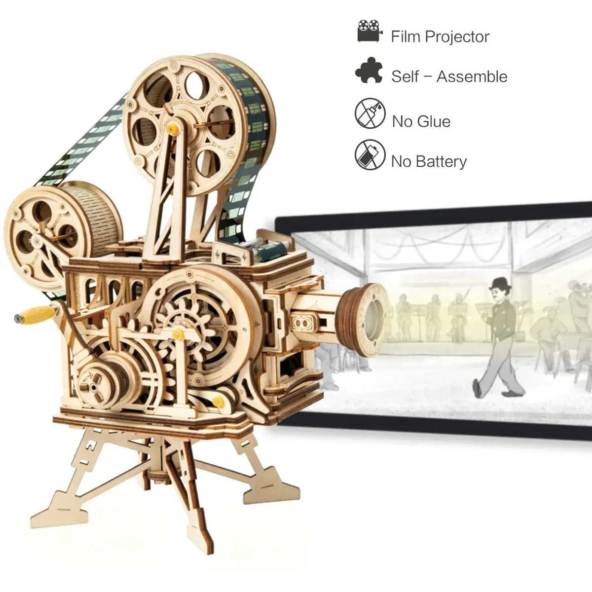 ROKR ROKR LK601 Vitascope 3D Wooden Puzzle Mechanical Model Kit stem toy — product photo