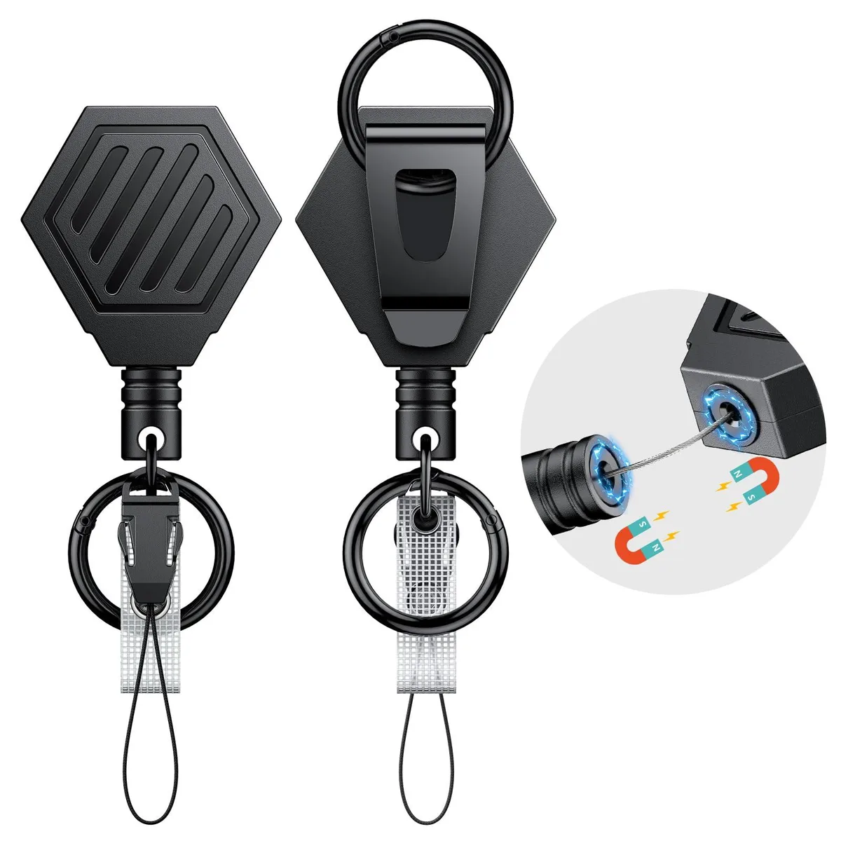  Uniclife-832 2-pack retractable keyholder 35" 16 oz — product photo