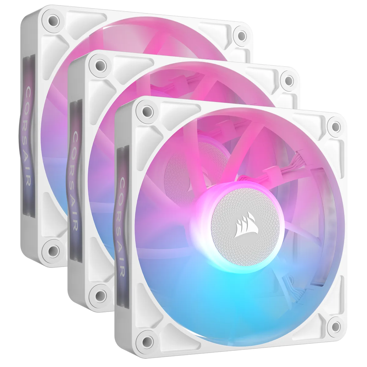 Corsair Corsair CO-9051022-WW iCUE LINK RX120 RGB White 120mm case fan triple pack — product photo