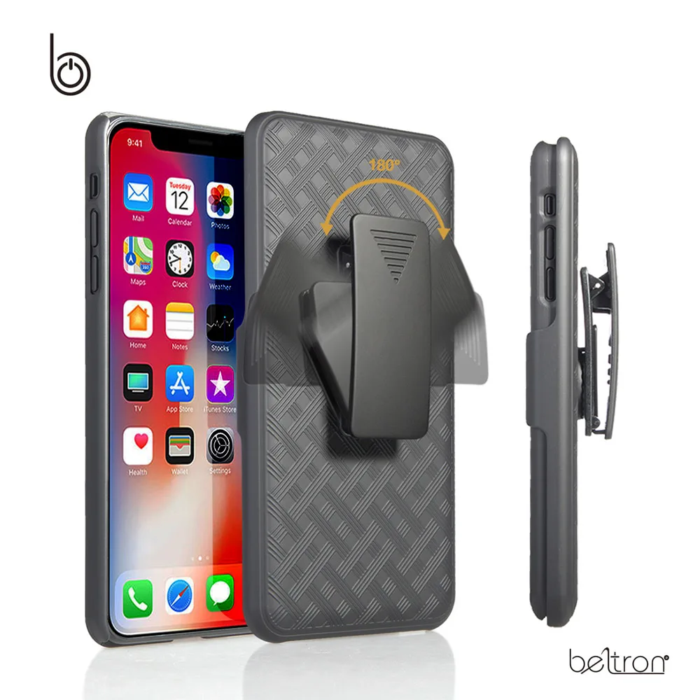 Beltron Products Beltron Products iPhone XS Max Case Holster with 180° Clip and Kickstand — product photo