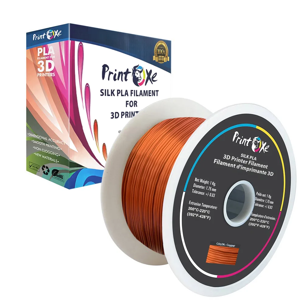 PrintOxe PrintOxe PLA Silk Copper Blue Filament 1.75 mm 1 kg +/- .03 mm — product photo