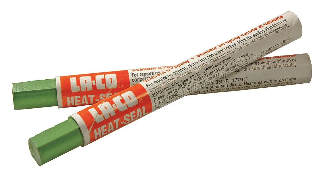 Green epoxy stick applicator in cylindrical form