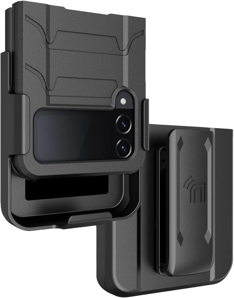 Nakedcellphone Nakedcellphone Tactical Case &amp; Holster for Samsung Galaxy Z Flip 4 5G Black — product photo