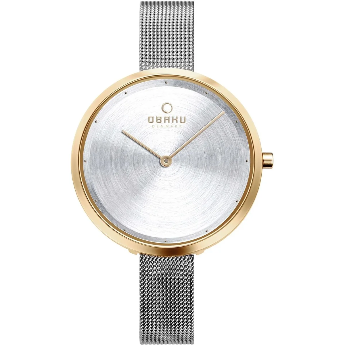 Silver stainless steel watch with matching bracelet and silver dial