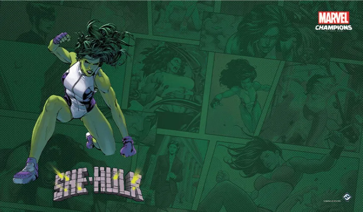 Asmodee North America Asmodee North America Marvel Champions She-Hulk Slip Resistant Game Mat 24" x 12 — product photo