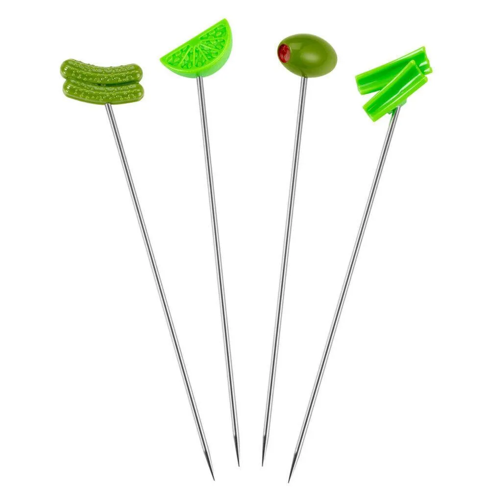 Prodyne Prodyne BL-4 Green Garnish Cocktail Skewers Set of 4 — product photo