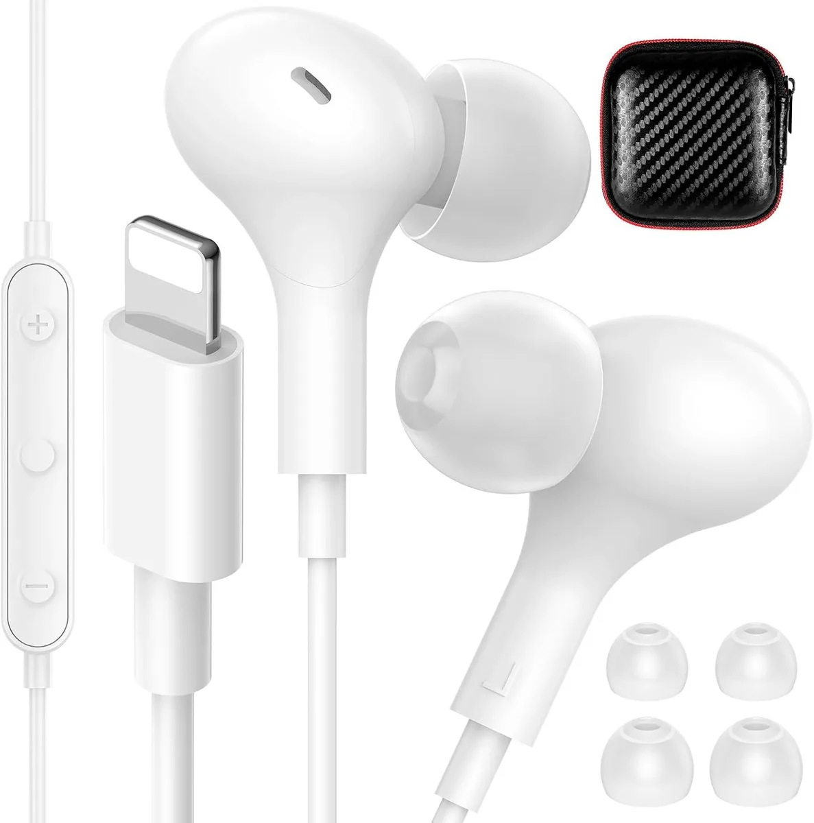 MAONO MAONO MFi-Certified Lightning Earbuds White — product photo