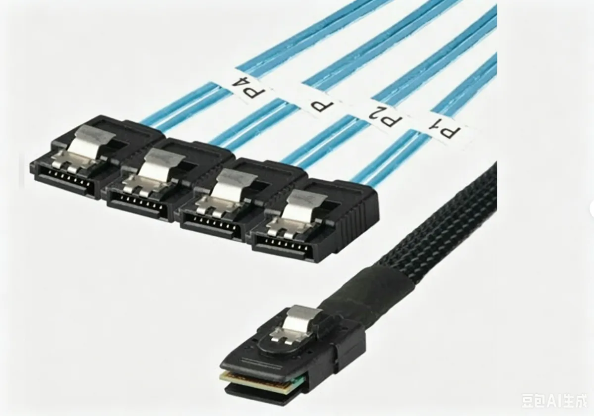 AIC Inc. AIC Inc. CBL-G3-000000304 8643 to 4 SATA fan-out cable server accessory — product photo