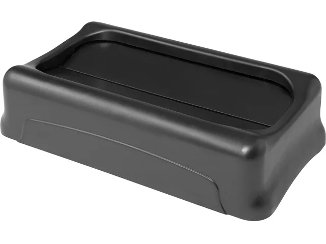 Rubbermaid Commercial Rubbermaid Commercial 267360BKCT Slim Jim Swing Lid 4pk Black — product photo