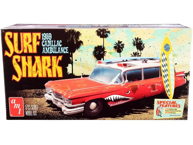 AMT AMT 1959 Cadillac Ambulance "Surf Shark" 1/25 Scale Model Kit — product photo