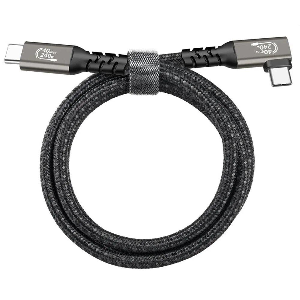 LUOM LUOM PQ005 USB4 cable 90 degree 1.5ft 40Gbps 240W — product photo