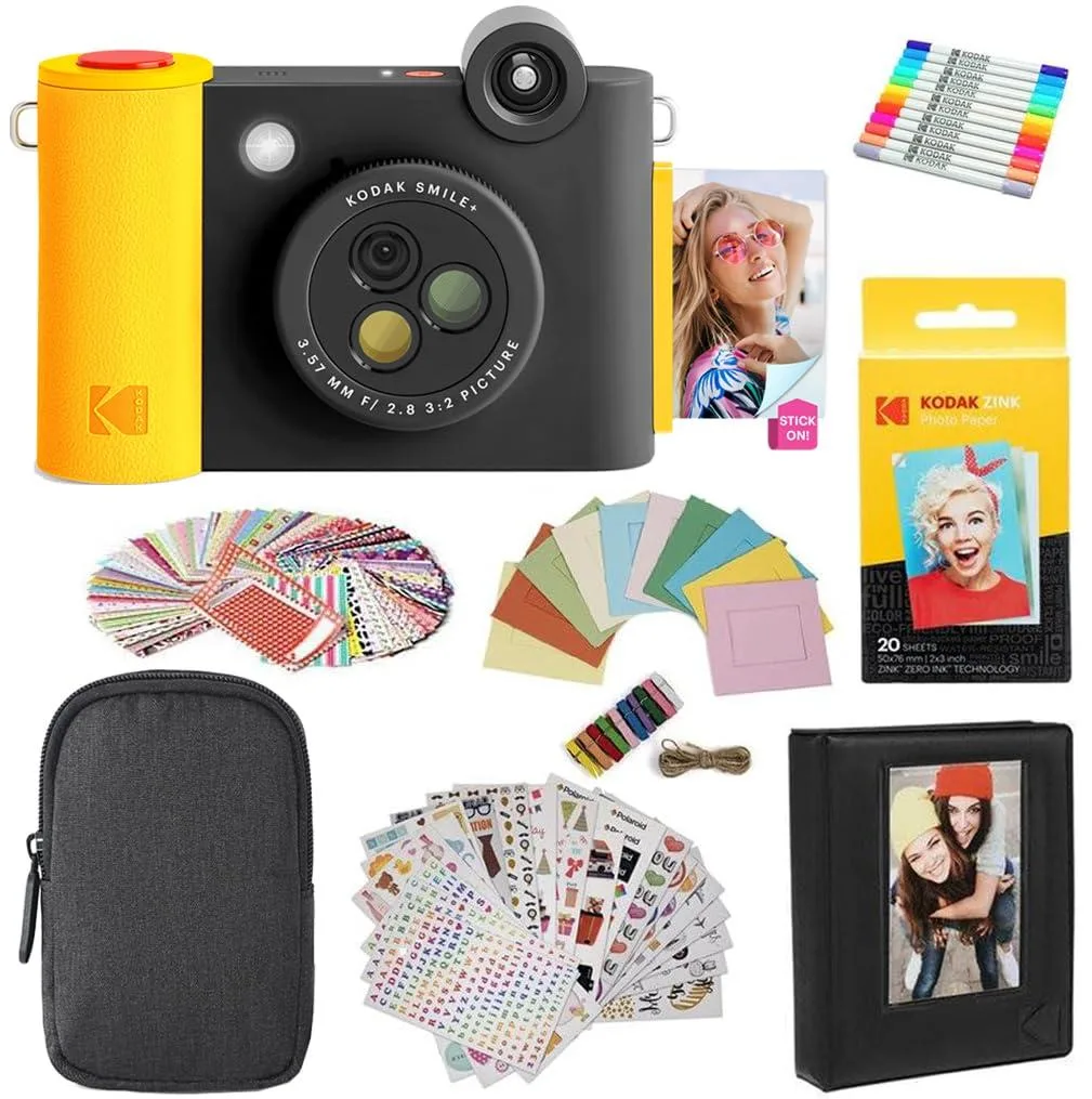 Kodak Kodak Smile+ 2-in-1 Instant Print Camera &amp; Printer Bundle - Black — product photo