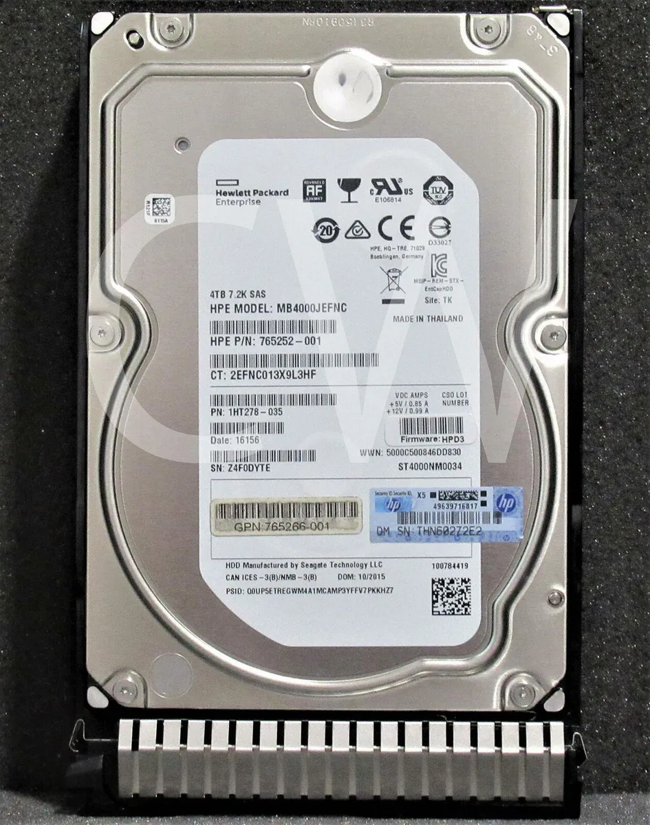 HPE HPE MB4000JEFNC 4TB 7200RPM 12Gb/s SAS 3.5" internal hard drive — product photo
