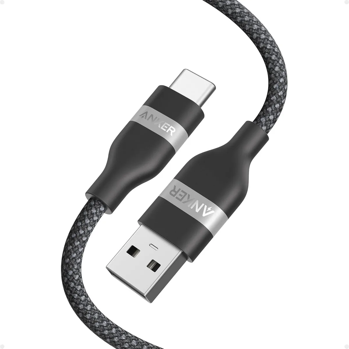 miqpower miqpower Upcycled Braided USB-A to USB-C Cable 3ft Black — product photo