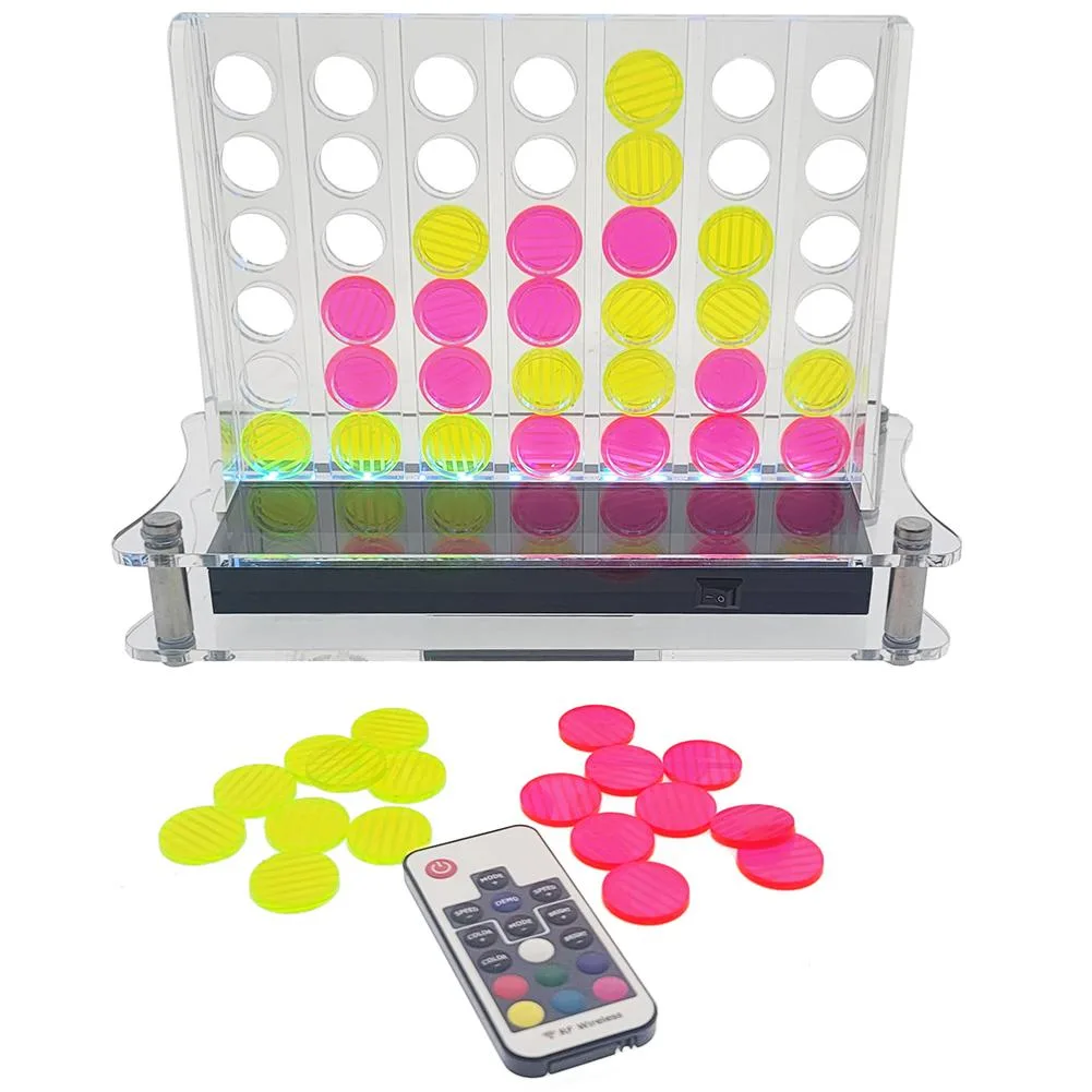 Vandue Corporation Vandue Corporation OnDisplay Luxe Glowing Acrylic Four In a Row Game Pink/Yellow — product photo