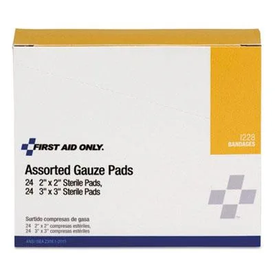 First Aid Only First Aid Only I228 Sterile Gauze Pads 24×2" 24×3" 48/Box — product photo