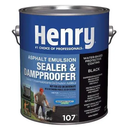 Henry HE107046 sealer dampproofer .9 gal black container