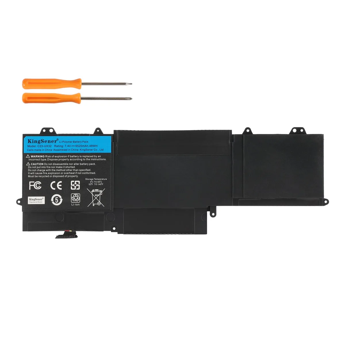 KingSener KingSener C23-UX32 7.4V 6520mAh 48Wh laptop battery — product photo
