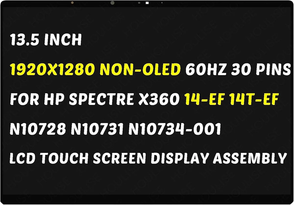 NUOLAISUN NUOLAISUN HP Spectre x360 13.5" 1920x1280 60Hz 30-Pin Touch Screen — product photo