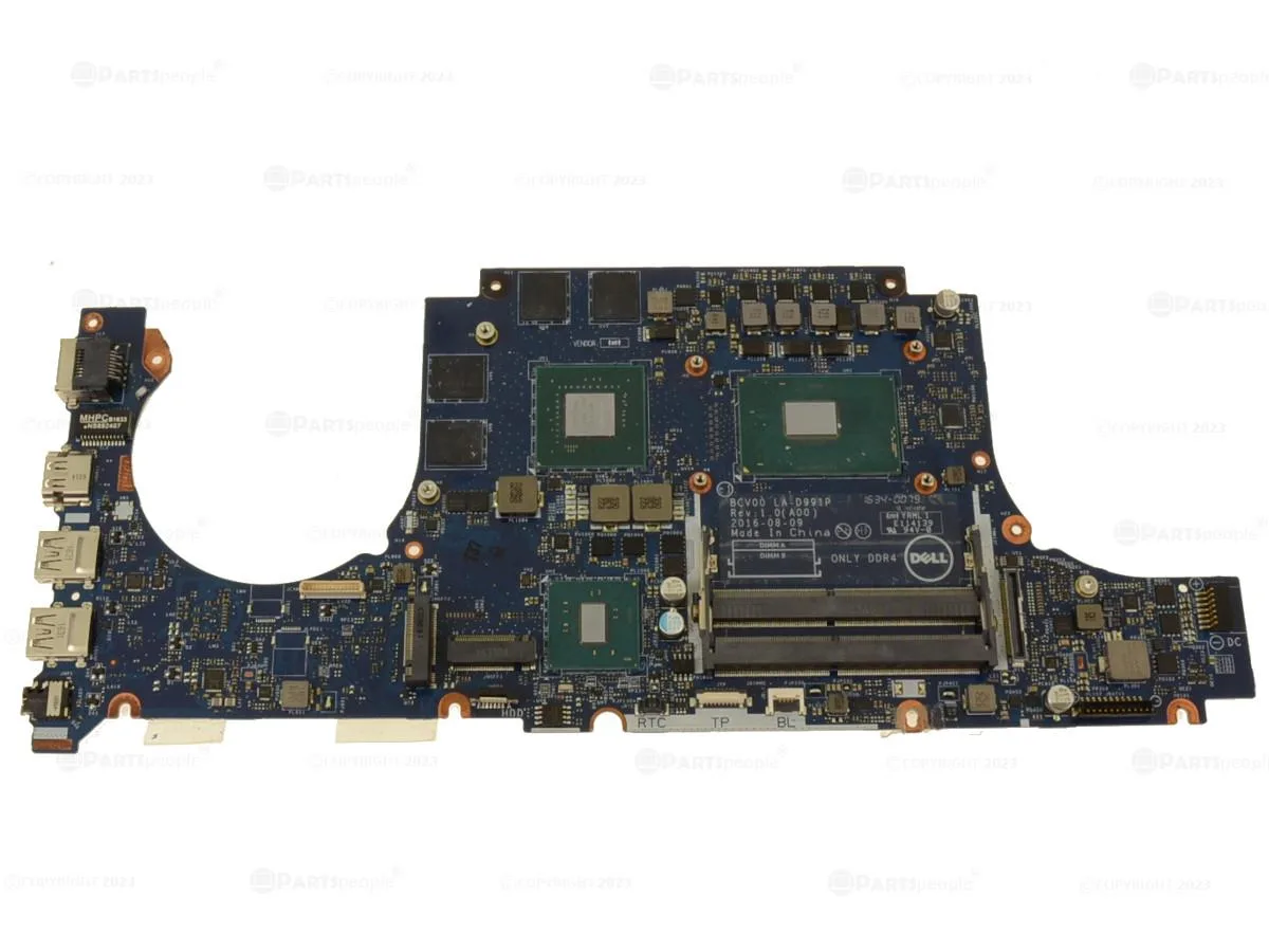 DELL DELL Inspiron 7566 Motherboard Core i7-6700HQ 2.6GHz GTX 960M 77V33 — product photo