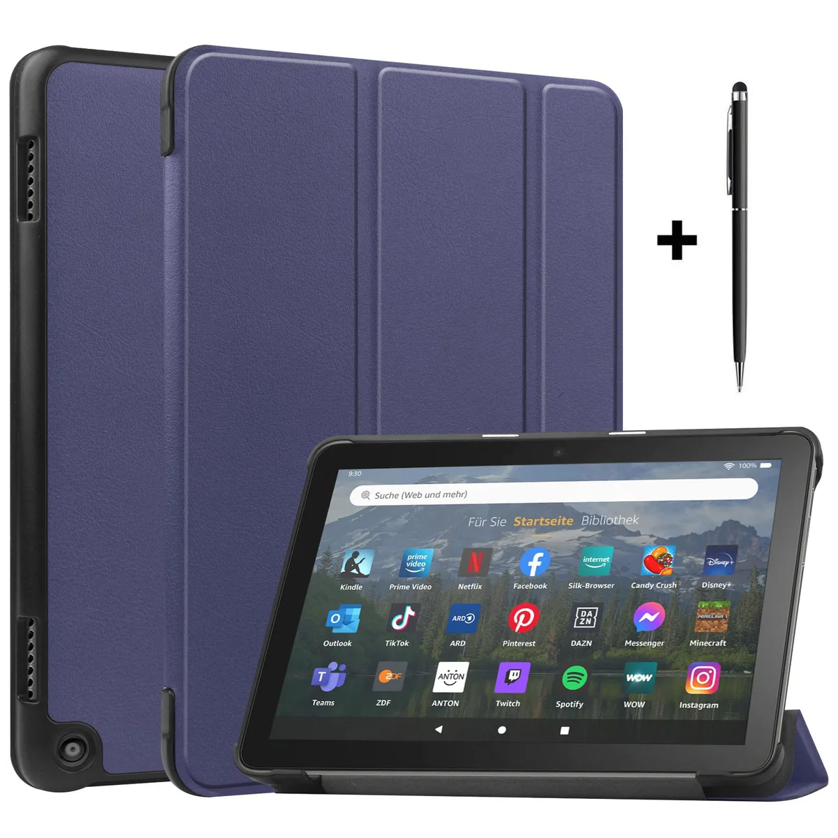 Werleo Werleo Tablet Case Blue for Fire HD 8 10th 12th Gen 2020 2022 — product photo