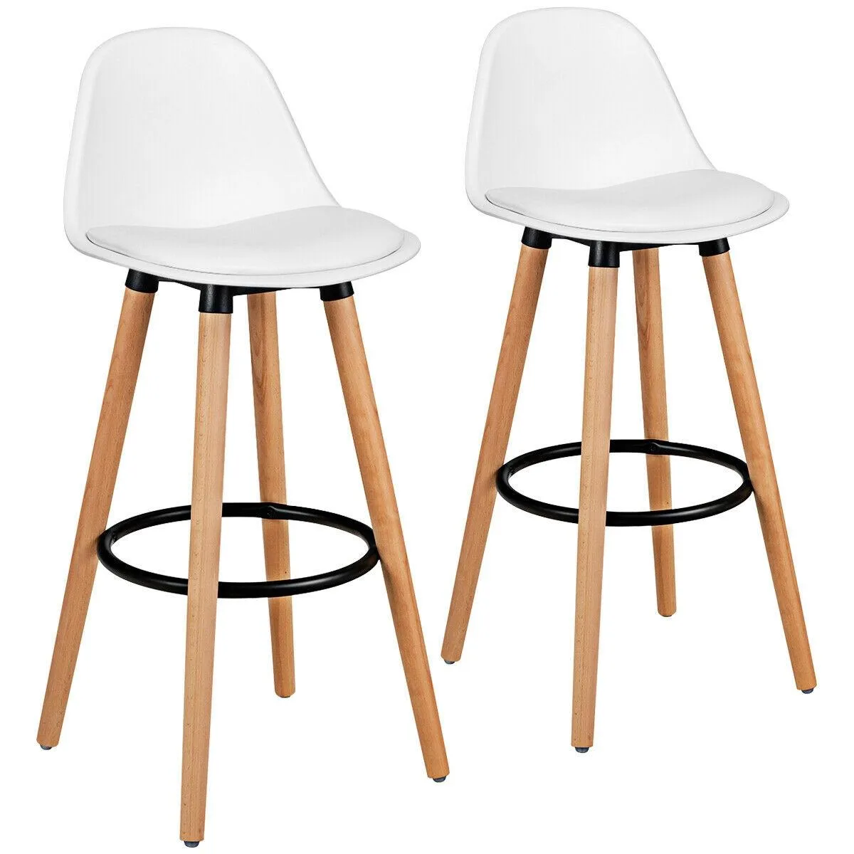 SlickBlue SlickBlue Mid Century Barstool 28.5 Inches White — product photo