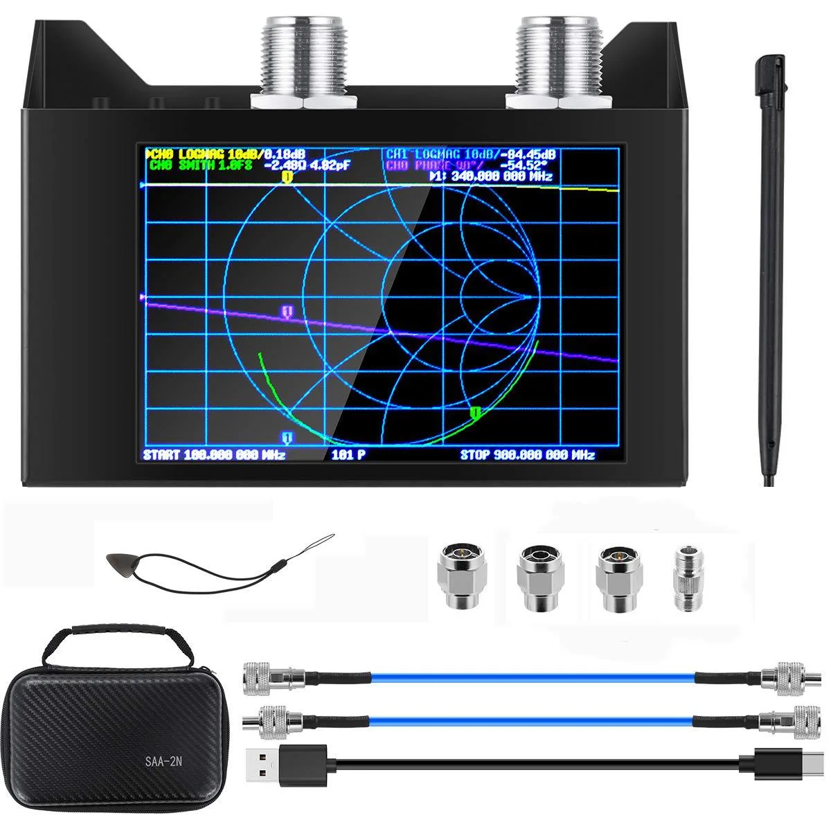 BFKK BFKK NanoVNA SAA-2N V2.2 Network Antenna Analyzer 50KHz-3GHz — product photo