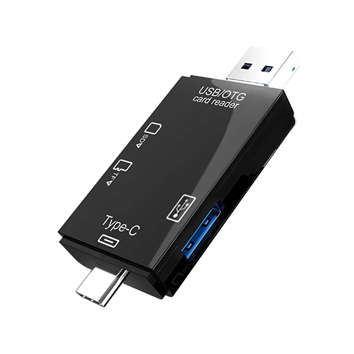 Vszerda Vszerda 3-in-1 Card Reader USB 3.0 Type-C Micro USB OTG Black — product photo
