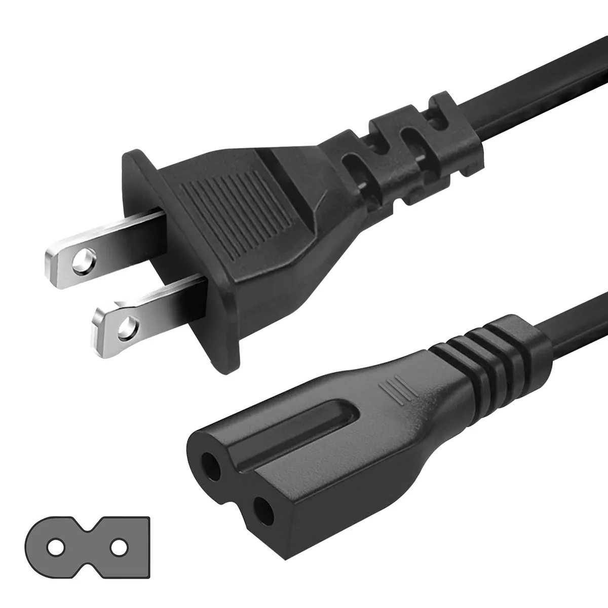 ICS 43202222 International Power Cord 6 Feet Black C7 Polarized — product photo