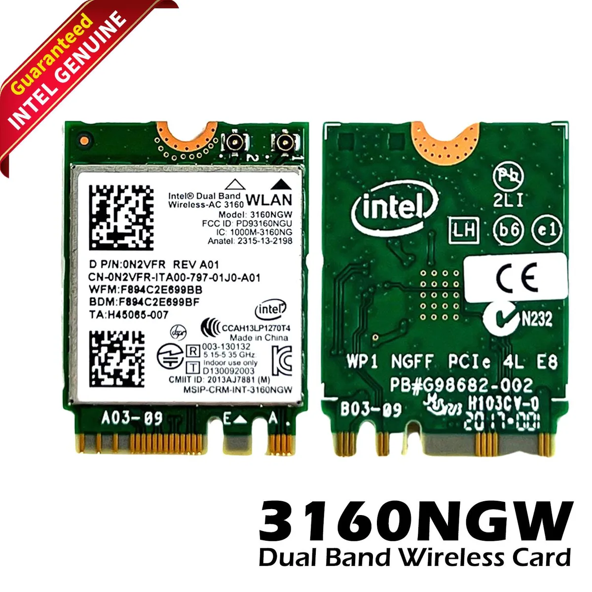 Intel Intel 3160NGW 3160 802.11 Wi-Fi adapter — product photo