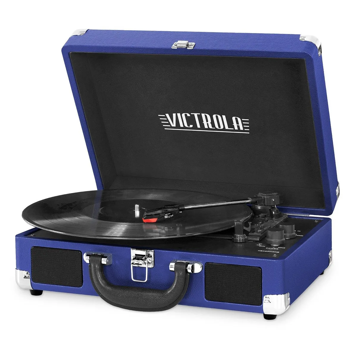 Innovative Technology Innovative Technology 3-Speed Bluetooth Suitcase Turntable Blue — product photo