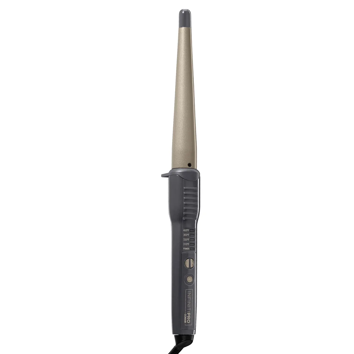  Conair INFINITIPRO Tourmaline Ceramic 1-Inch to 1/2-Inch Curling Wand Metallic Grey — product photo