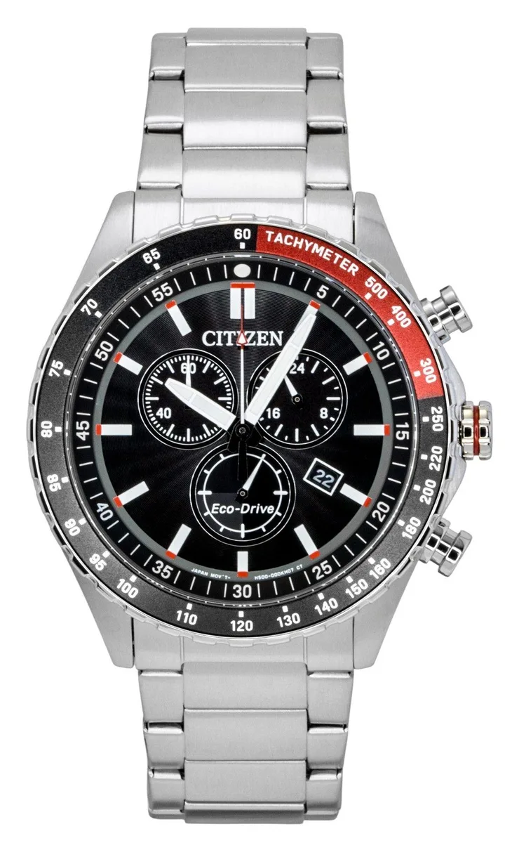 Citizen Citizen Eco-Drive Chronograph AT2566-88E 43mm Black Dial Solar Watch — product photo