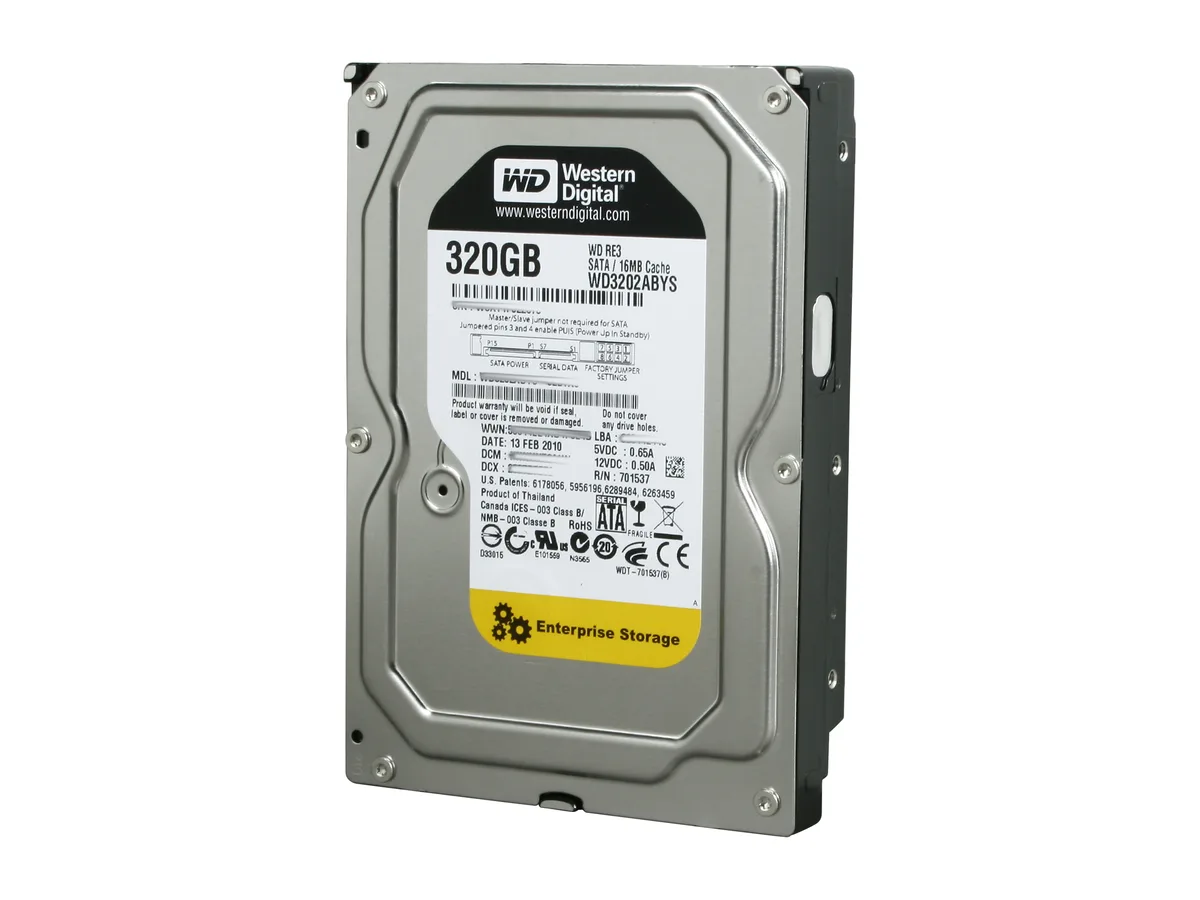 Western Digital Western Digital RE3 WD3202ABYS 320GB 7200 RPM 16MB SATA 3.0Gb/s 3.5" internal hard drive — product photo