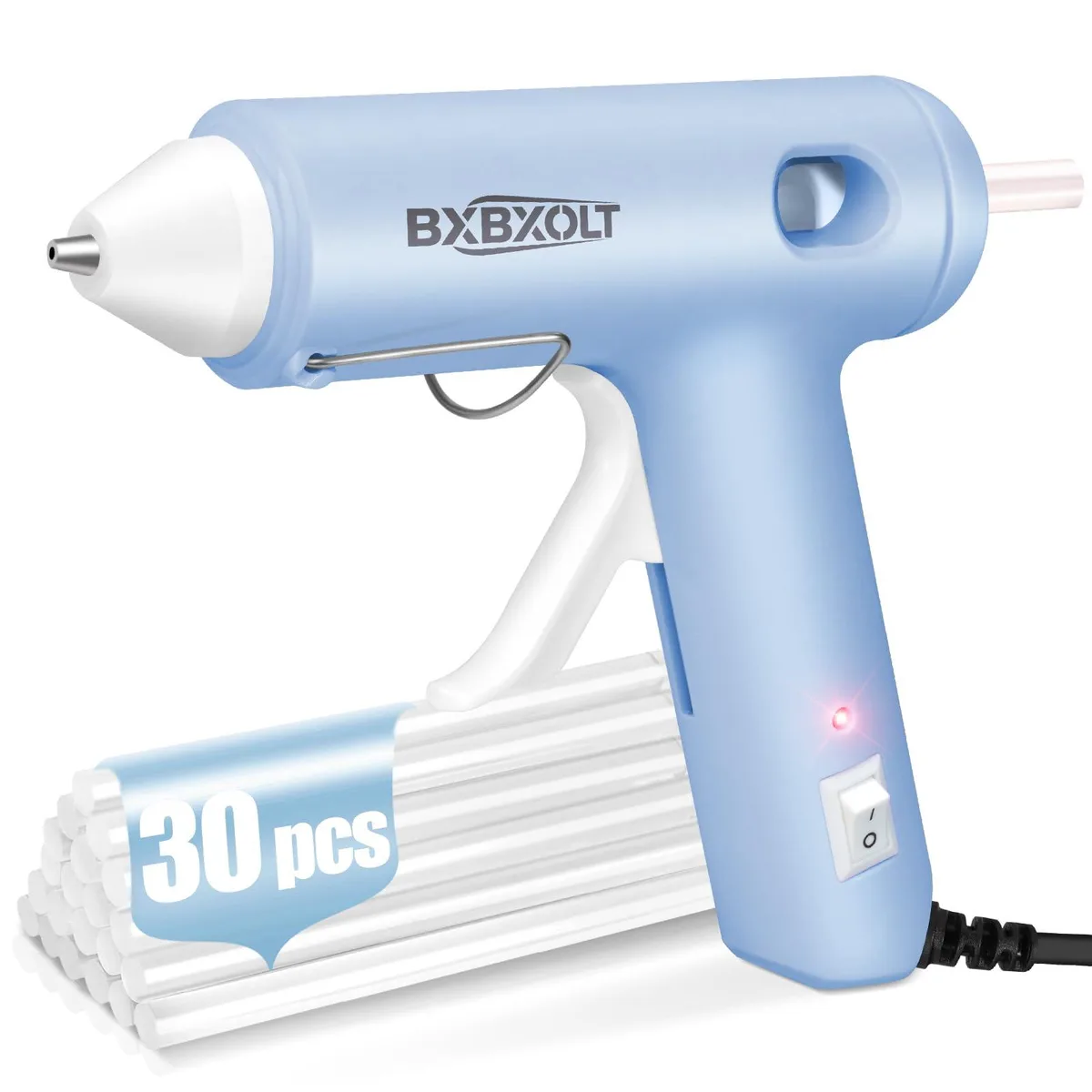  Advantus 30W Hot Glue Gun Kit with 30 Sticks Light Blue — product photo