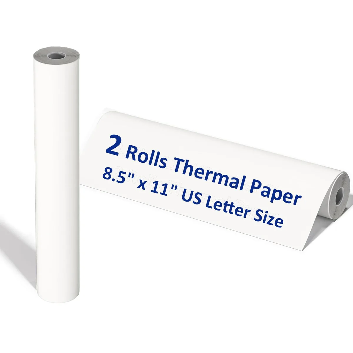  Thermal Printer Paper US Letter 8.5 x 11 Inch 2 Rolls 27 Sheets Matte 70 lbs — product photo