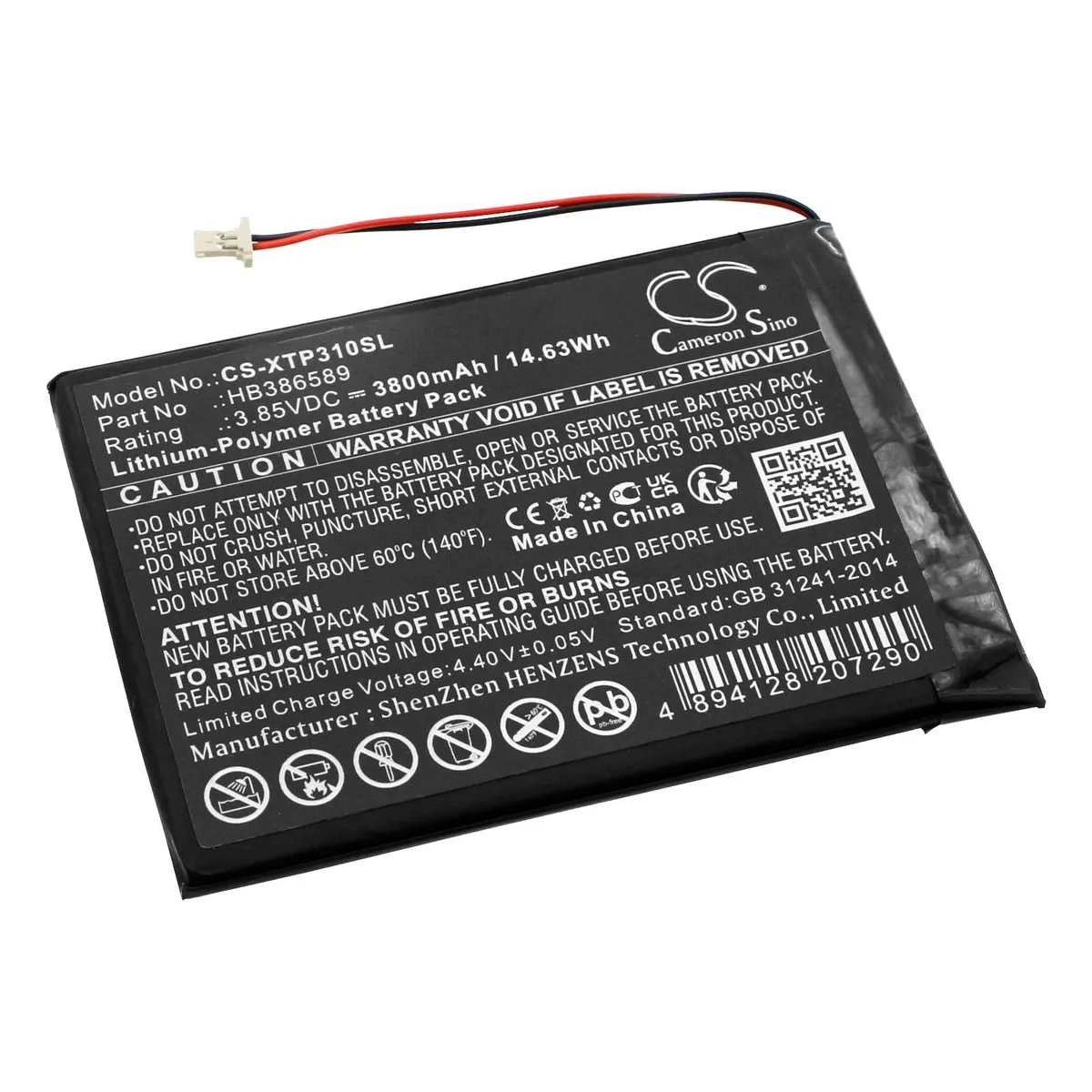Cameron Sino Battery for XTOOL AutoProPAD LITE Version Auto K 3800mAh — product photo