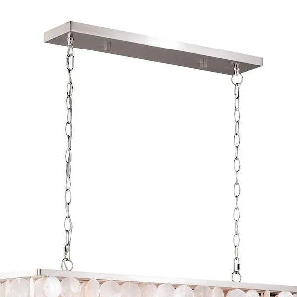 Vaxcel Vaxcel P0240 Elsa 5-Light Nickel Capiz Shell Linear Pendant — product photo