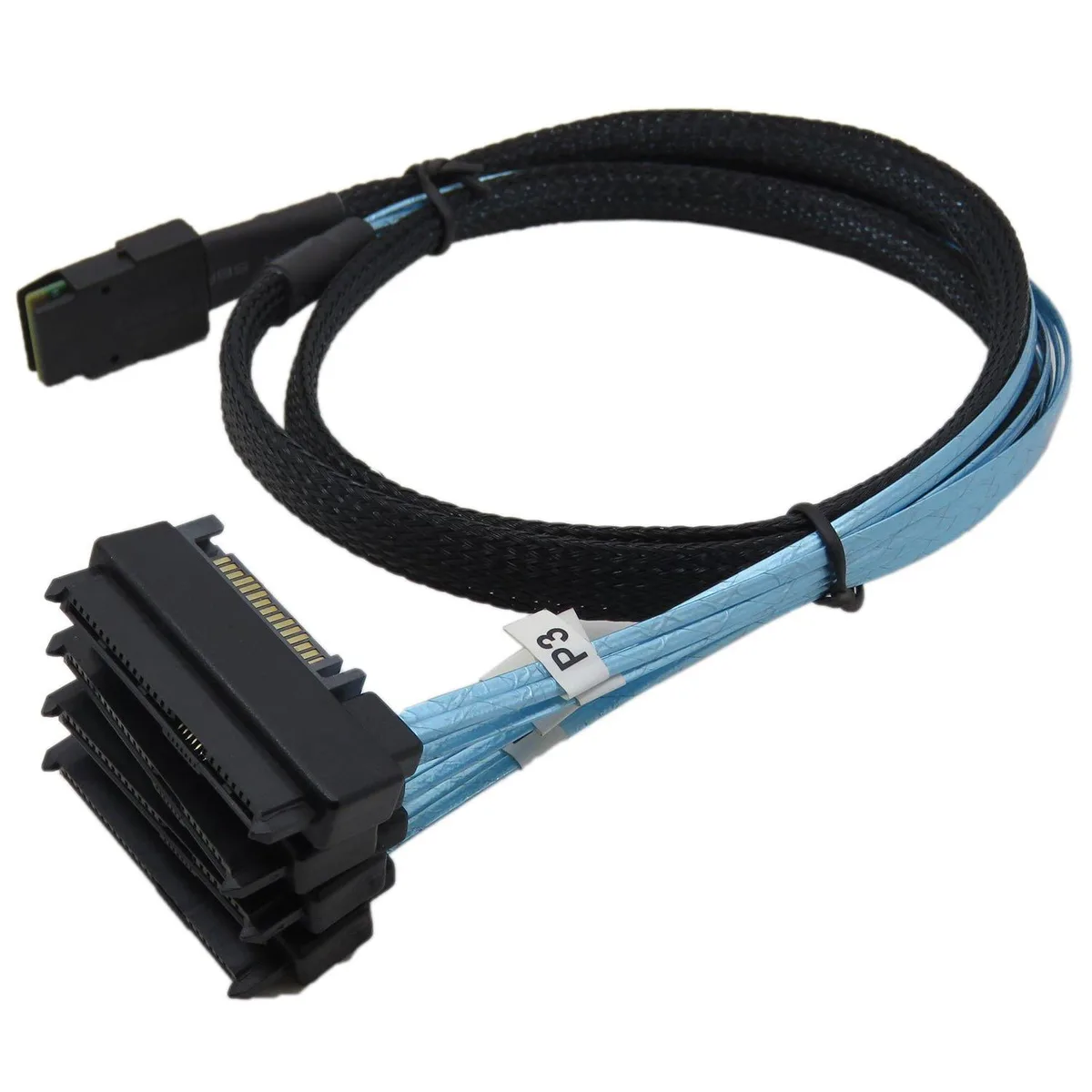 BUCIER BUCIER Mini SAS 36 SFF-8087 to 4 SFF-8482 SATA Power 1m — product photo