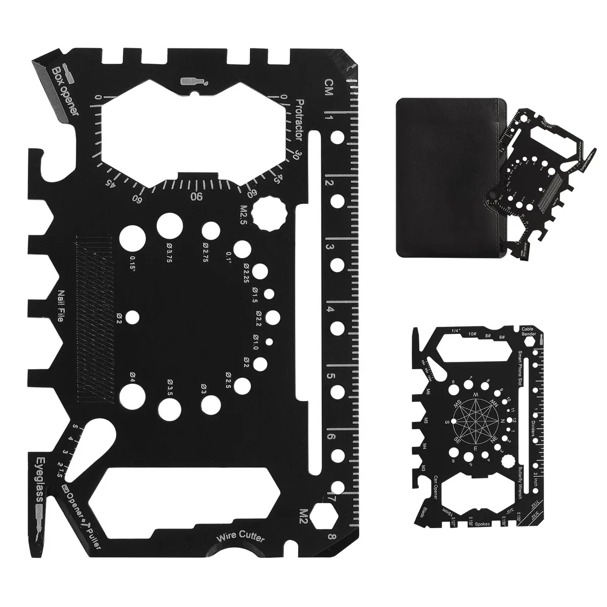  Groninog Groninog99 52-in-1 Stainless Steel Wallet Tool Card — product photo