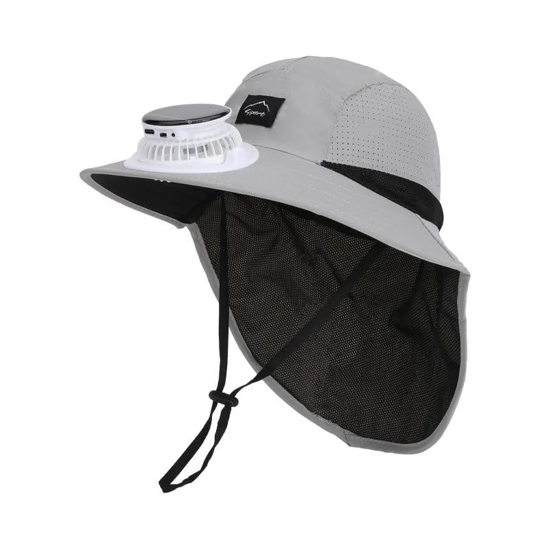 Luminosity Gaming Solar Powered Fan Hat Black 100% Polyester — product photo