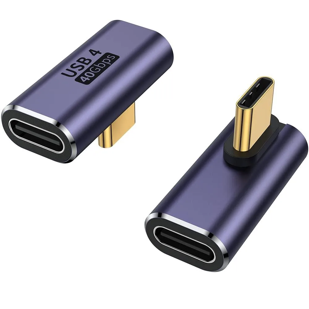 BUCIER BUCIER 90 Degree USB-C Male to Female Adapter Purple 40Gbps 100W 8K@60Hz — product photo