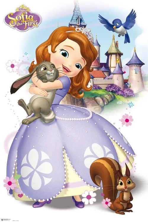 Rectangular poster print featuring Sofia The First character art on glossy paper stock