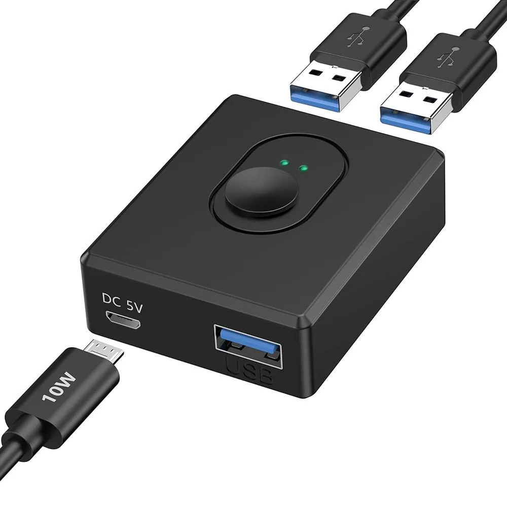 WRIARICH WRIARICH USB 3.0 Bi-Directional KVM Switch 2 PC 10 W — product photo