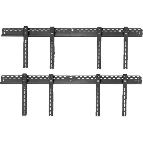 Atdec 2x2 landscape wall mount, matte black metal frame, 65 inch display support, 200x200 VESA pattern